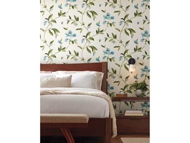 York Wallcoverings Greenhouse Blue Green Springtime Wallpaper YWGO8283