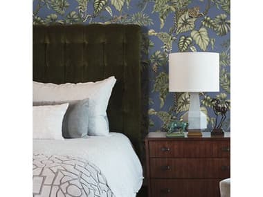 York Wallcoverings Ronald Redding Traveler Blue Jungle Cat Wallpaper YWHO2141