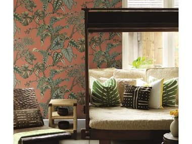 York Wallcoverings Ronald Redding Traveler Orange Jungle Cat Wallpaper YWHO2142