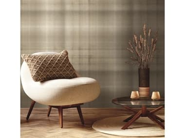 York Wallcoverings Ronald Redding Traveler Beige Sterling Plaid Wallpaper YWHO2159