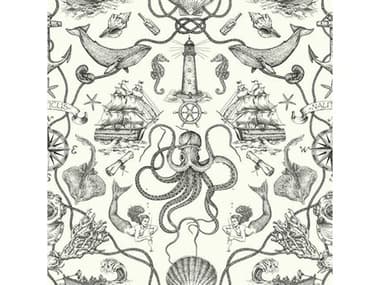 York Wallcoverings Best Sellers Black Deep Sea Toile Wallpaper YWHO3360