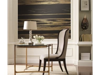 York Wallcoverings Ronald Redding 24 Karat Black Gold Horizontal Dry Brush Wallpaper YWKT2151