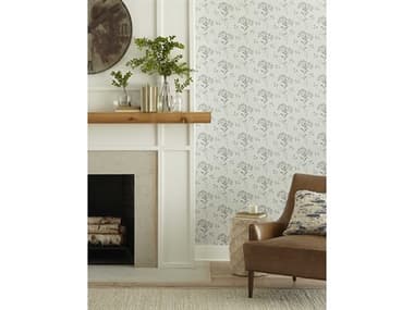 York Wallcoverings Magnolia Home Vol. II Blue Black Wedding Band Wallpaper YWME1517