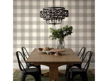 York Wallcoverings Magnolia Home Vol. II Cream Black Common Thread Wallpaper YWME1523