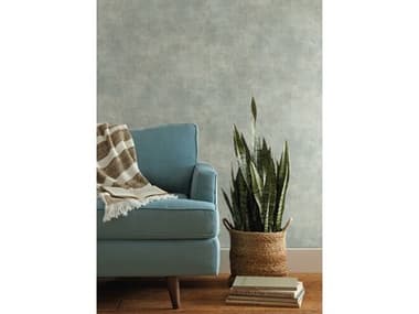 York Wallcoverings Magnolia Home Vol. II Stone Blue Plaster Finish Wallpaper YWME1548