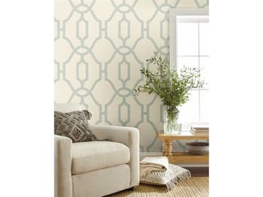 York Wallcoverings Magnolia Home Vol. II Eggshell Woven Trellis Wallpaper YWME1553