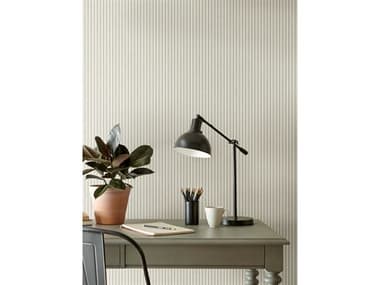 York Wallcoverings Magnolia Home Vol. II Charcoal Black French Ticking Wallpaper YWME1561