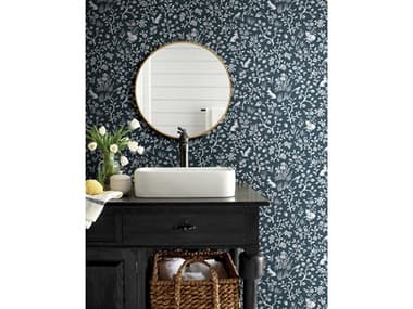 York Wallcoverings Magnolia Home Vol. II Navy Fox Hare Wallpaper YWME1572