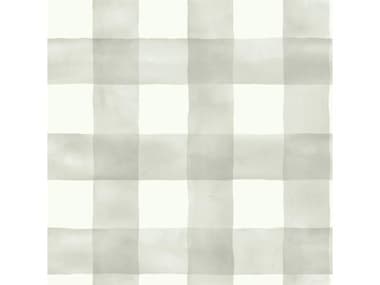 York Wallcoverings Magnolia Home Grey White Watercolor Check Wallpaper YWMH1518