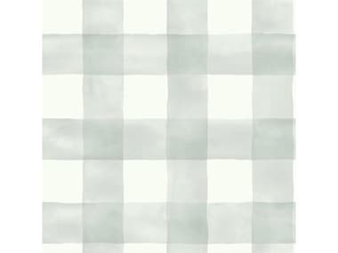 York Wallcoverings Magnolia Home Grey White Watercolor Check Wallpaper YWMH1519