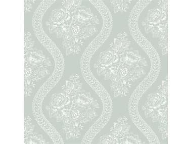 York Wallcoverings Magnolia Home White Blue Coverlet Wallpaper YWMH1598