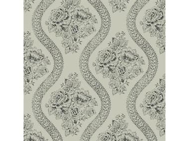 York Wallcoverings Magnolia Home Black Grey Coverlet Floral Wallpaper YWMH1599