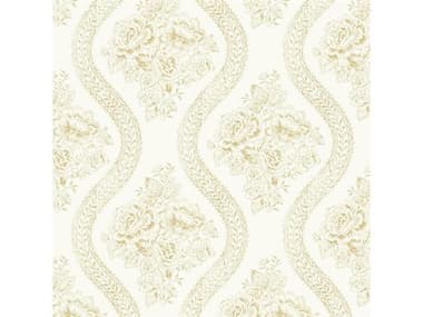 York Wallcoverings Magnolia Home Yellow Coverlet Floral Wallpaper YWMH1602