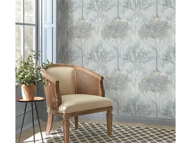 York Wallcoverings Mediterranean Blue Grey Orchard Wallpaper YWMN1820