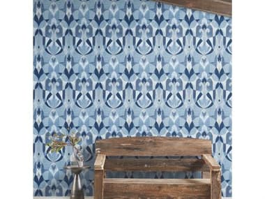 York Wallcoverings Mediterranean Blue Silver Malta Wallpaper YWMN1920