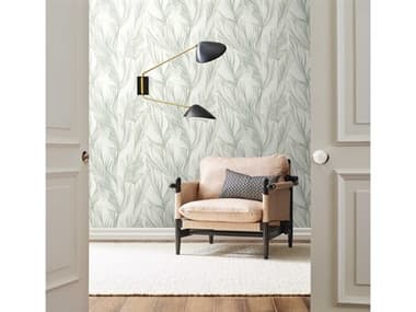 York Wallcoverings Candice Olson Botanical Dreams Light Blue Peaceful Plume Wallpaper YWNA0501