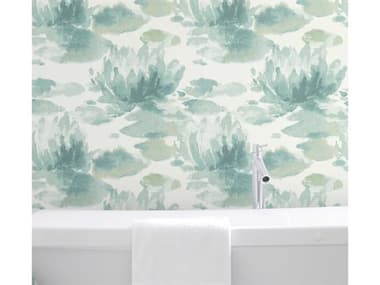 York Wallcoverings Candice Olson Botanical Dreams Blue Water Lily Wallpaper YWNA0525