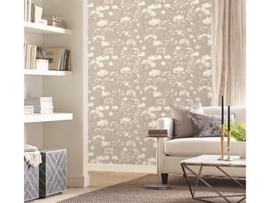 York Wallcoverings Candice Olson Botanical Dreams Light Grey Botanical Fantasy Wallpaper YWNA0540