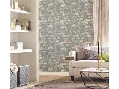 York Wallcoverings Candice Olson Botanical Dreams Grey Botanical Fantasy Wallpaper YWNA0541