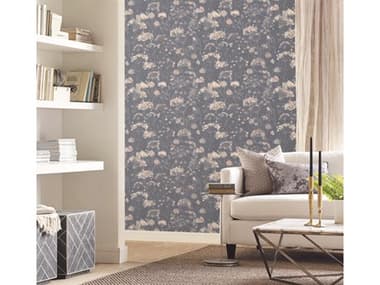 York Wallcoverings Candice Olson Botanical Dreams Dark Blue Botanical Fantasy Wallpaper YWNA0543