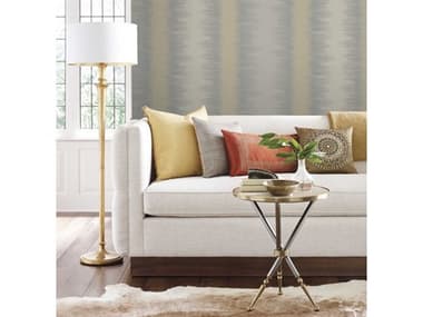 York Wallcoverings Candice Olson Botanical Dreams Dark Grey Quill Stripe Wallpaper YWNA0551