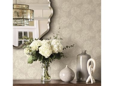 York Wallcoverings Candice Olson Botanical Dreams Silver Grandeur Wallpaper YWNA0580