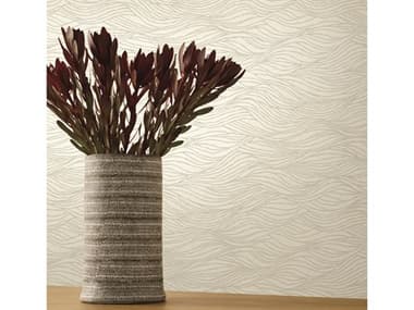 York Wallcoverings Candice Olson Botanical Dreams White Sand Crest Wallpaper YWNA0588