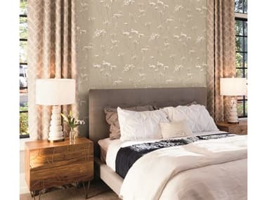 York Wallcoverings Candice Olson Botanical Dreams Tan Enchanted Wallpaper YWNA0599