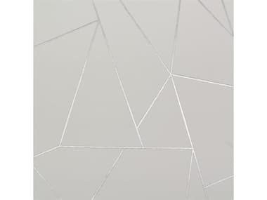 York Wallcoverings Antonina Vella Modern Metals White Silver Nazca Wallpaper YWNW3501