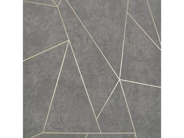 York Wallcoverings Antonina Vella Modern Metals Dark Grey Gold Nazca Wallpaper YWNW3502