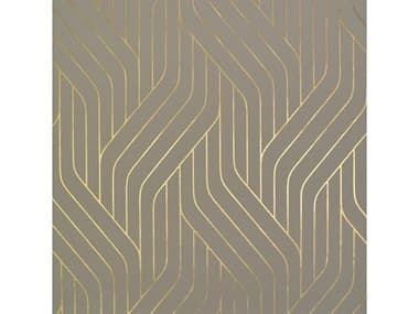 York Wallcoverings Antonina Vella Modern Metals Khaki Gold Ebb Flow Wallpaper YWNW3518