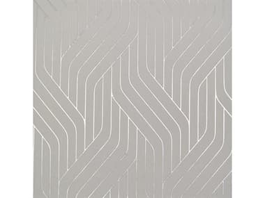 York Wallcoverings Antonina Vella Modern Metals Silver Ebb Flow Wallpaper YWNW3519