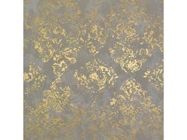 York Wallcoverings Antonina Vella Modern Metals Khaki Gold Stargazer Wallpaper YWNW3564