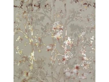 York Wallcoverings Antonina Vella Modern Metals Khaki Shimmering Foliage Wallpaper YWNW3584