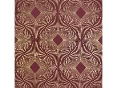 York Wallcoverings Antonina Vella Modern Metals Red Gold Harlowe Wallpaper YWNW3588