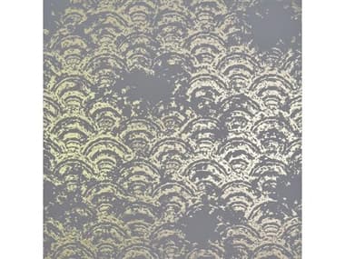 York Wallcoverings Antonina Vella Modern Metals Grey Gold Eclipse Wallpaper YWNW3597