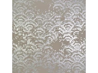 York Wallcoverings Antonina Vella Modern Metals Khaki Silver Eclipse Wallpaper YWNW3599