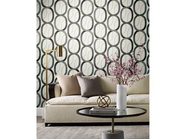 York Wallcoverings Modern Nature 2nd Edition Black Gold Interlock Wallpaper YWOS4213