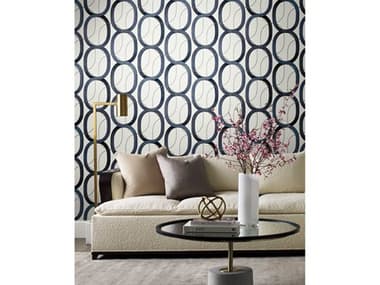 York Wallcoverings Modern Nature 2nd Edition Navy Interlock Wallpaper YWOS4215