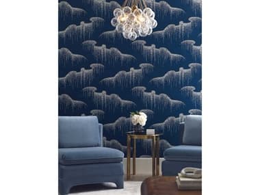 York Wallcoverings Modern Nature 2nd Edition Navy Moonlight Pearls Wallpaper YWOS4264