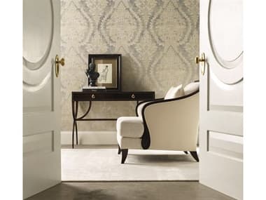 York Wallcoverings Ronald Redding 24 Karat Silver Charleston Damask Wallpaper YWPM9309