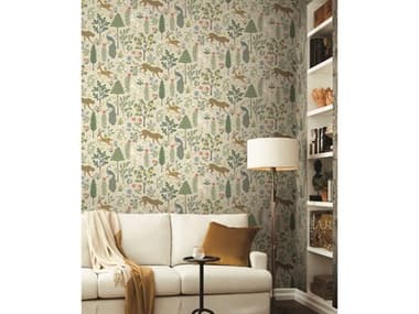 York Wallcoverings Rifle Paper Co. Second Edition Beige Menagerie Wallpaper YWRP7303