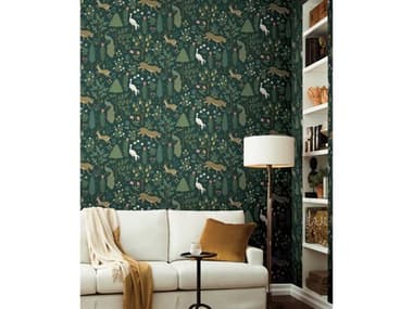 York Wallcoverings Rifle Paper Co. Second Edition Blue Menagerie Wallpaper YWRP7306