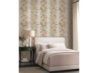 York Wallcoverings Rifle Paper Co. Second Edition White Pale Pink Garden Party Trellis Wallpaper YWRP7311