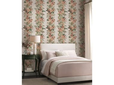 York Wallcoverings Rifle Paper Co. Second Edition White Light Pink Garden Party Trellis Wallpaper YWRP7312