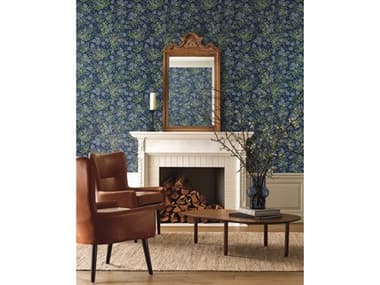 York Wallcoverings Rifle Paper Co. Second Edition Purple Green Cornflower Wallpaper YWRP7385