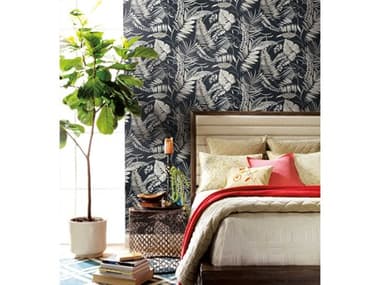 York Wallcoverings Tropics Resource Library Black Tropical Toss Wallpaper YWTC2625