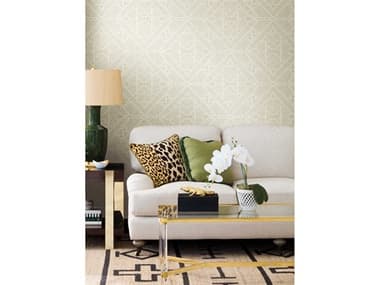 York Wallcoverings Tropics Resource Library Beige Diamond Macrame Peel Stick Wallpaper YWTC2702