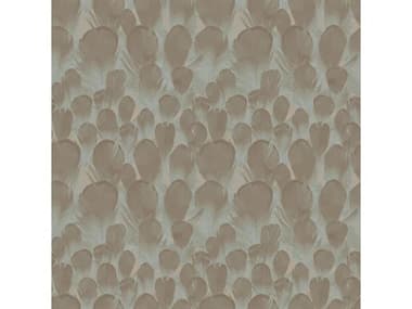 York Wallcoverings Antonina Vella Natural Opalescence Brown Turquoise Feathers Wallpaper YWY6230104