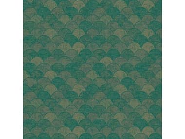 York Wallcoverings Antonina Vella Natural Opalescence Teal Gold Mermaid Scales Wallpaper YWY6230204